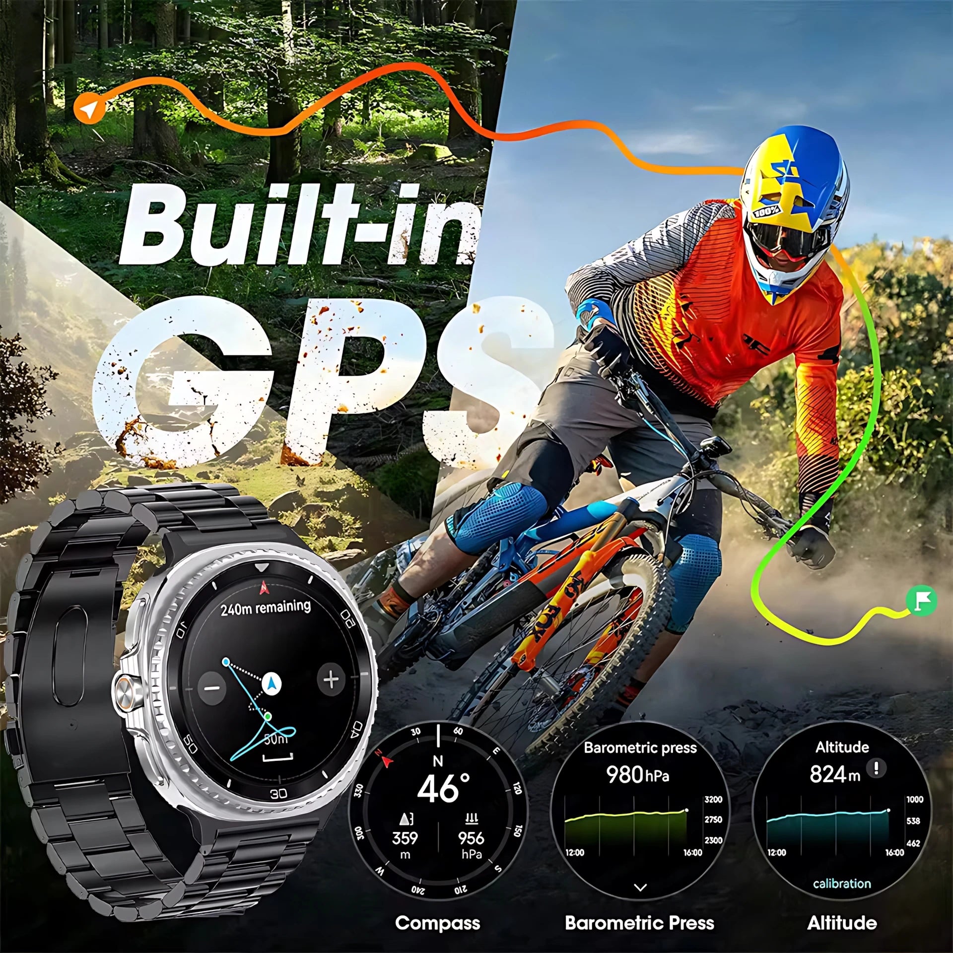 Watch 8 Ultra Classic GPS Compass NFC SmartWatch 46mm Version AMOLEL Rotating Dial BT Call 3ATM Waterproof Watch7 Upgraded Watch