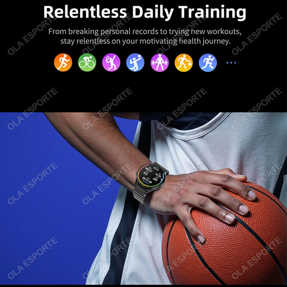 2025 New Smart watch7 Men Women AMOLED Screen Health Monitor Watch Waterproof Voice Assistant Call Smart Watch For Android IOS