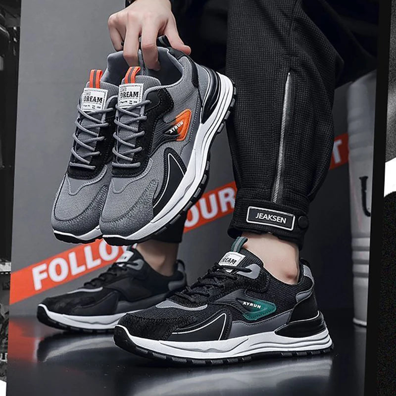 Casual Versatile Sport Shoes Men Comfortable Breathable Anti-skid Wear Resistance Sole Lightweight Outdoor Running Sneaker