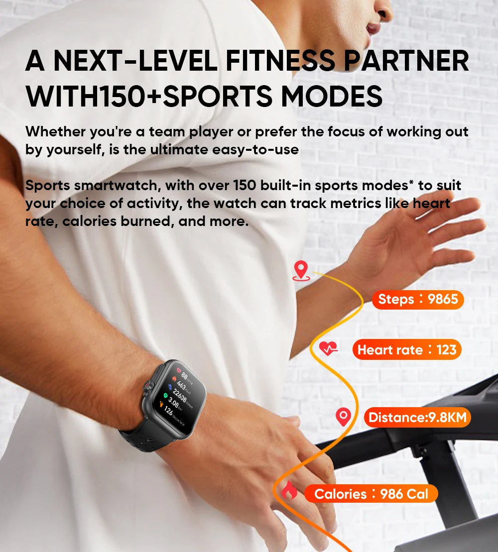 2025 New For Huawei Xiaomi Smart Watch Men Women 1.85-Inch HD AMOLED Full Touch Screen IP68 Waterproof Bluetooth Call SmartWatch