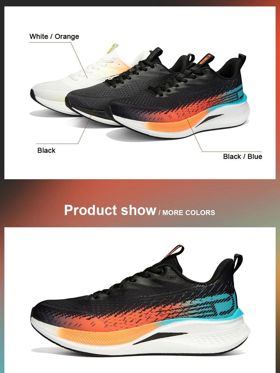 Baasploa Men Running Shoes 2025 New Professional Training Lightweight Sport Shoes Male Carbon Plate Mesh Breathable Sneakers