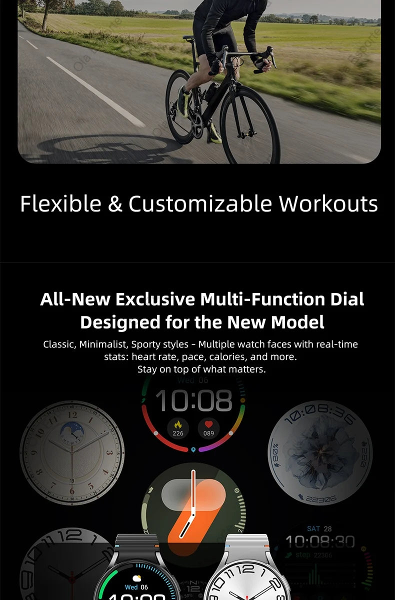 2025 New Smart watch7 Men Women AMOLED Screen Health Monitor Watch Waterproof Voice Assistant Call Smart Watch For Android IOS