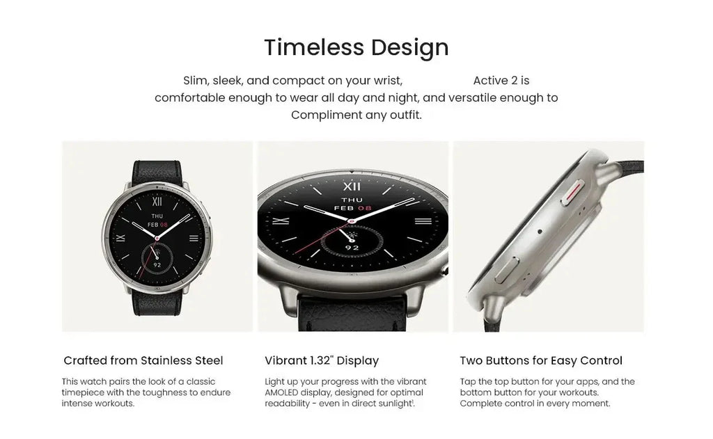 For Amazfit Active 2 Ai Smart Watch Chat GPT Built-GPS Men Women Amoled Waterproof Sport SmartWatch NFC BT Call Watch for