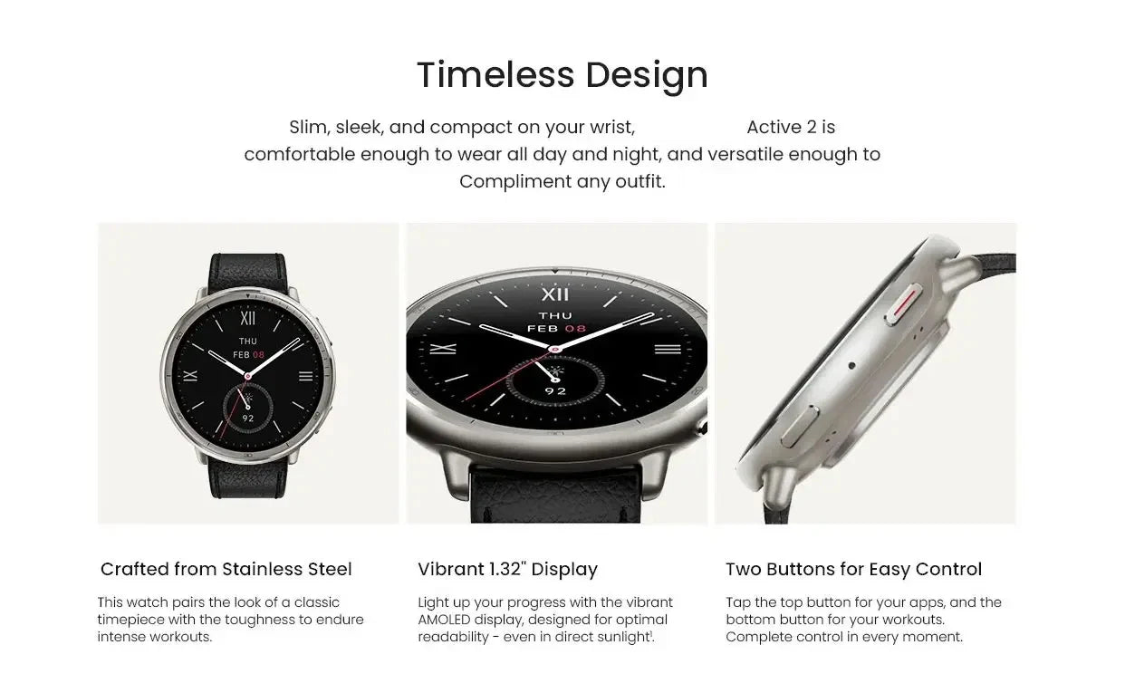 For Amazfit Active 2 Ai Smart Watch Chat GPT Built-GPS Men Women Amoled Waterproof Sport SmartWatch NFC BT Call Watch for