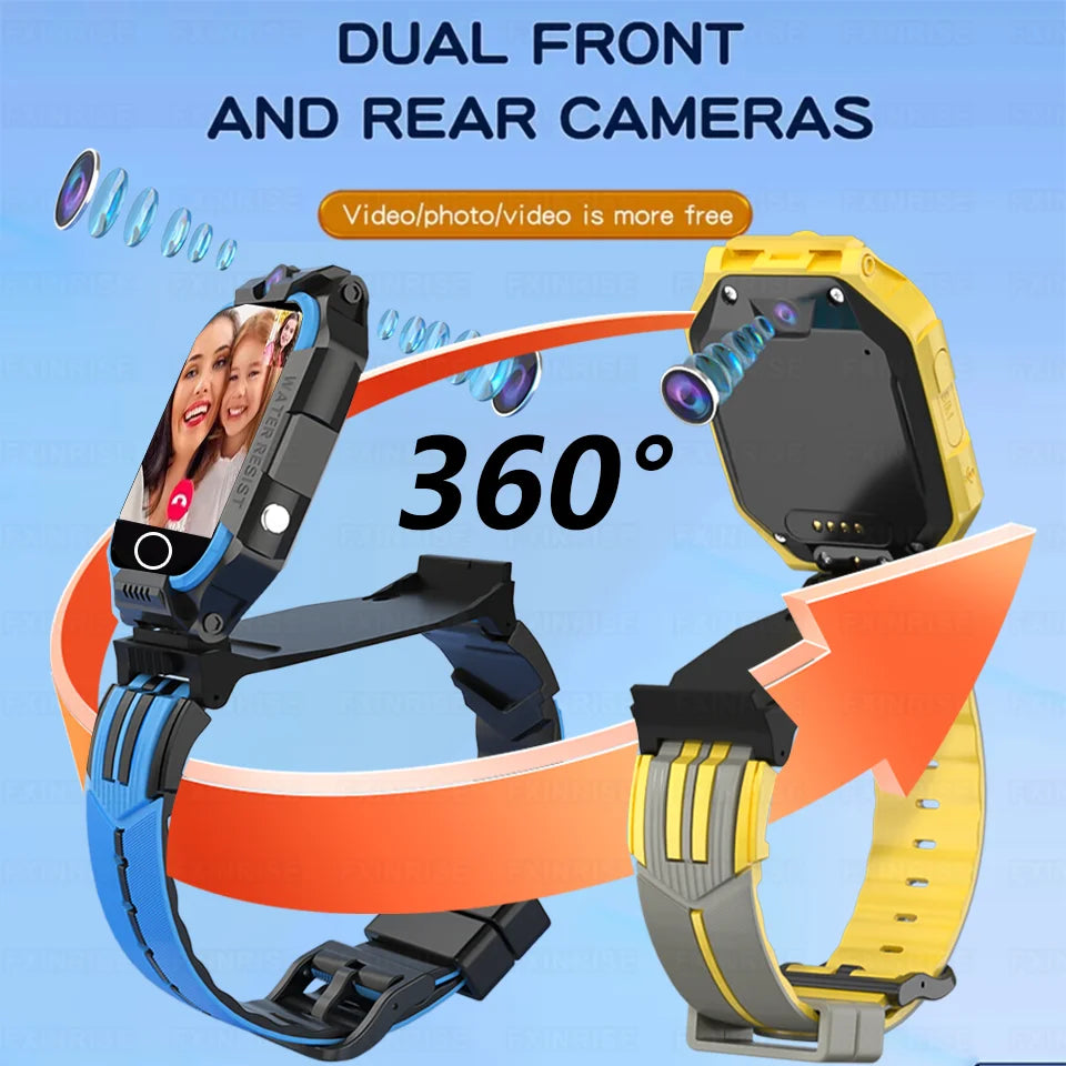 Kids Smart Watch New 5G WIFI Video Call GPS SOS IP68 Waterproof Child Smartwatch HD Camera Monitor Tracker Location Phone Watch