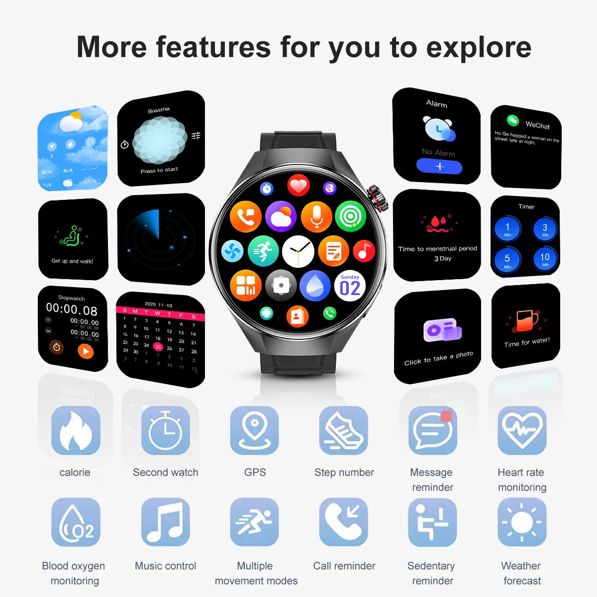2025 New Watch G5 PlUS Smart Watch Men 1.75"AMOLED Screen GPS Track Compass Heart Rate Bluetooth Call SmartWatch For Android IOS
