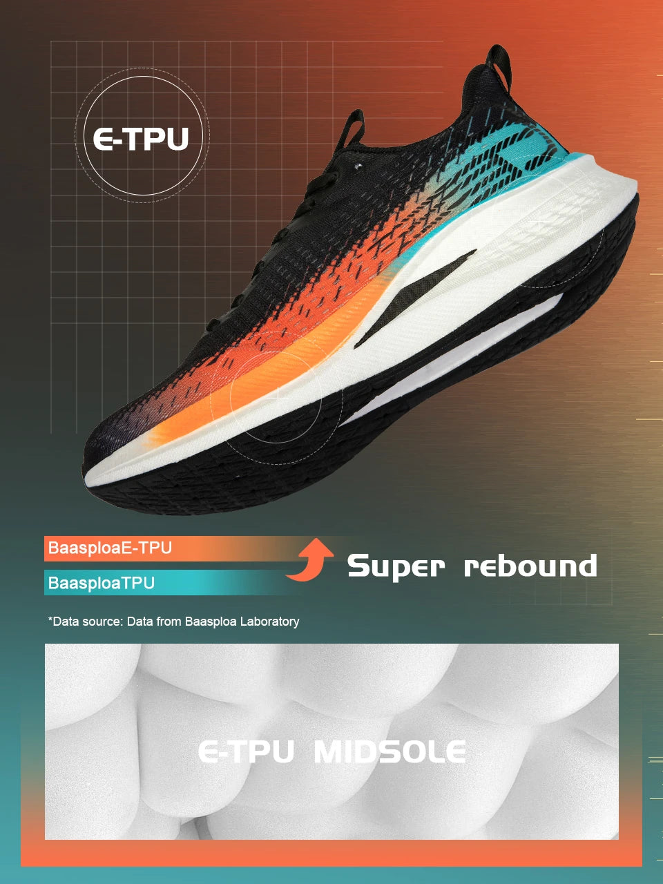 Baasploa Men Running Shoes 2025 New Professional Training Lightweight Sport Shoes Male Carbon Plate Mesh Breathable Sneakers