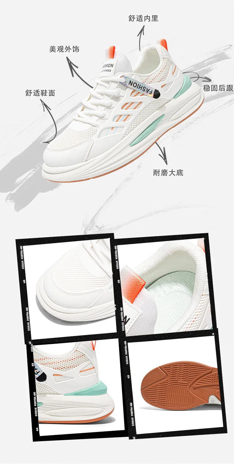 Men's Breathable Sneakers 2025 Autumn Comfortable Breathable Mens Platform Running Shoes Fashion Casual Shoes Zapatillas Hombre