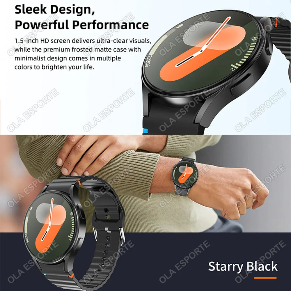 2025 New Smart watch7 Men Women AMOLED Screen Health Monitor Watch Waterproof Voice Assistant Call Smart Watch For Android IOS