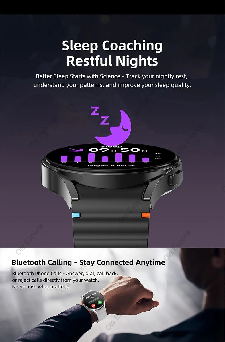 2025 New Smart watch7 Men Women AMOLED Screen Health Monitor Watch Waterproof Voice Assistant Call Smart Watch For Android IOS
