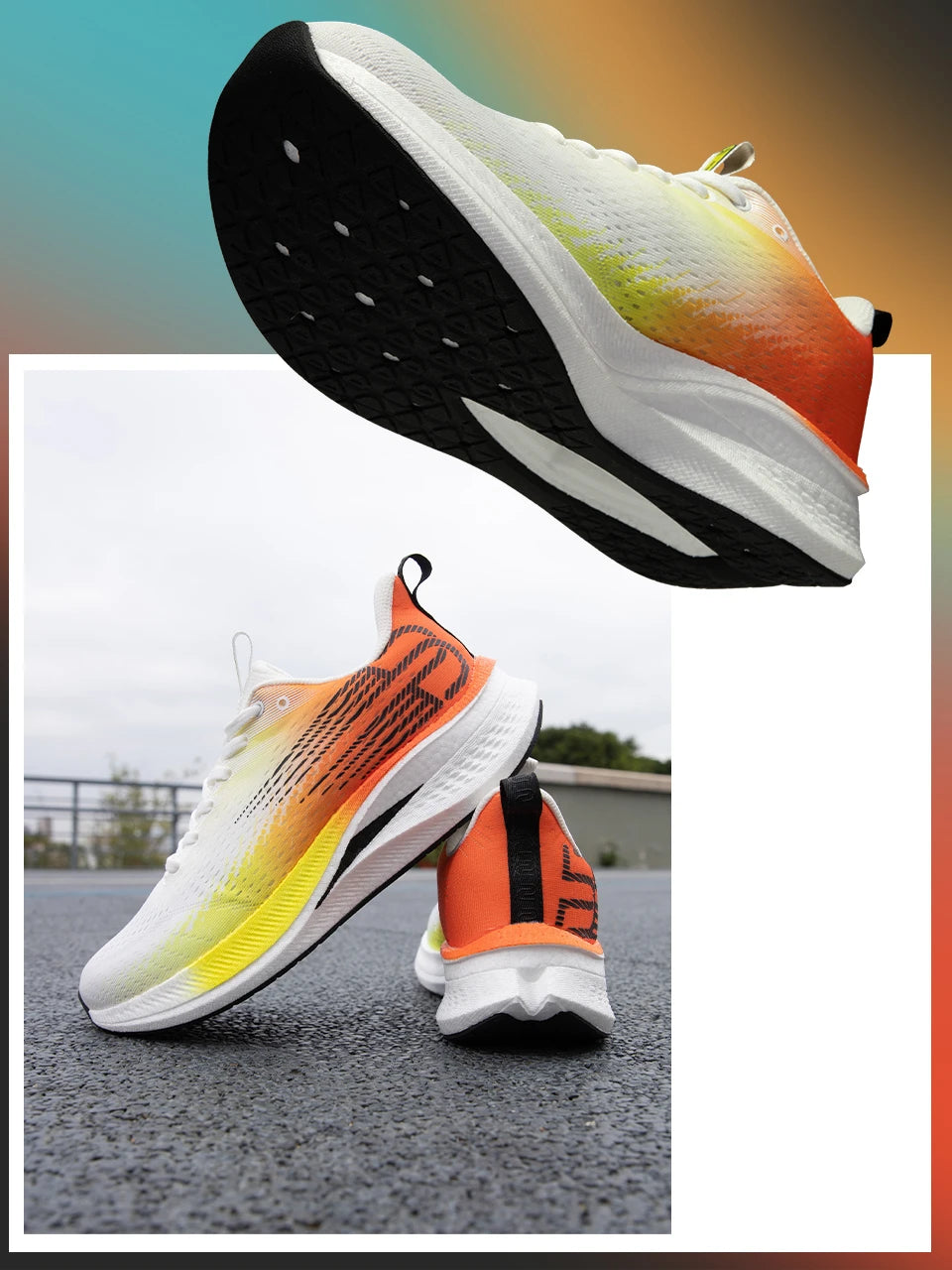 Baasploa Men Running Shoes 2025 New Professional Training Lightweight Sport Shoes Male Carbon Plate Mesh Breathable Sneakers