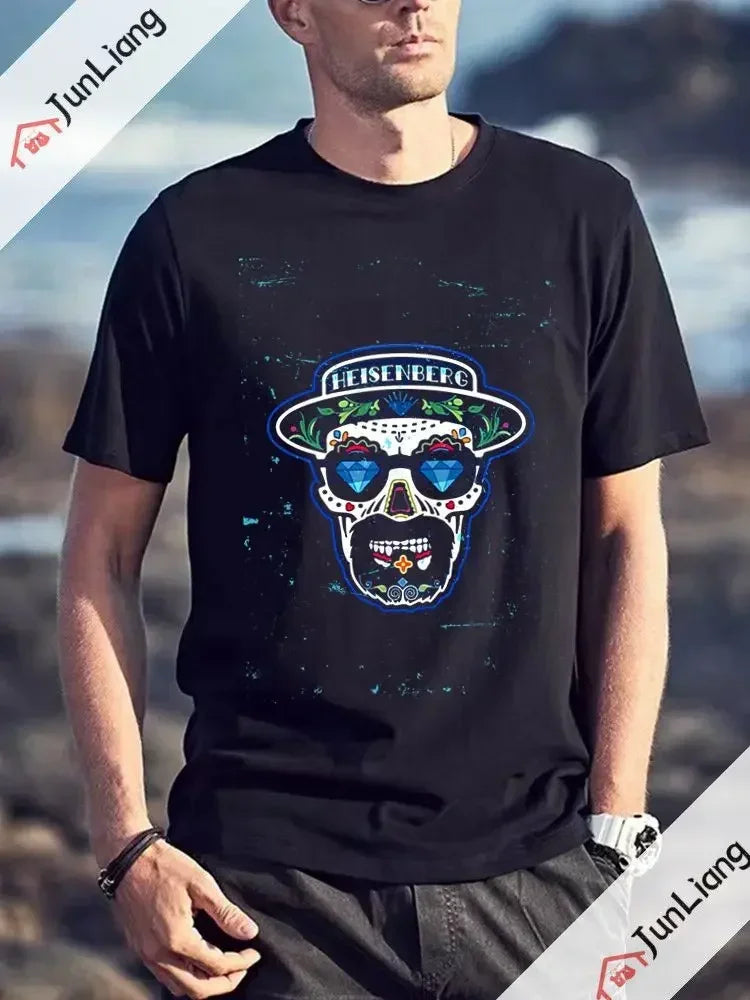 Classic Breaking Bad T-shirt Men's Heisenberg Walter White O Neck Short Sleeve TV Show Tee Summer Clothes