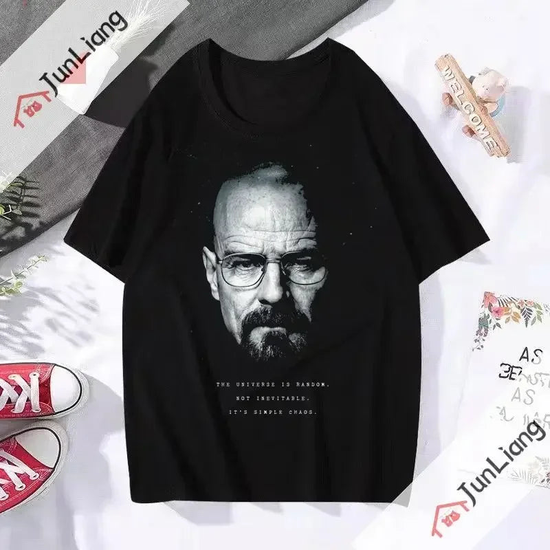 Classic Breaking Bad T-shirt Men's Heisenberg Walter White O Neck Short Sleeve TV Show Tee Summer Clothes